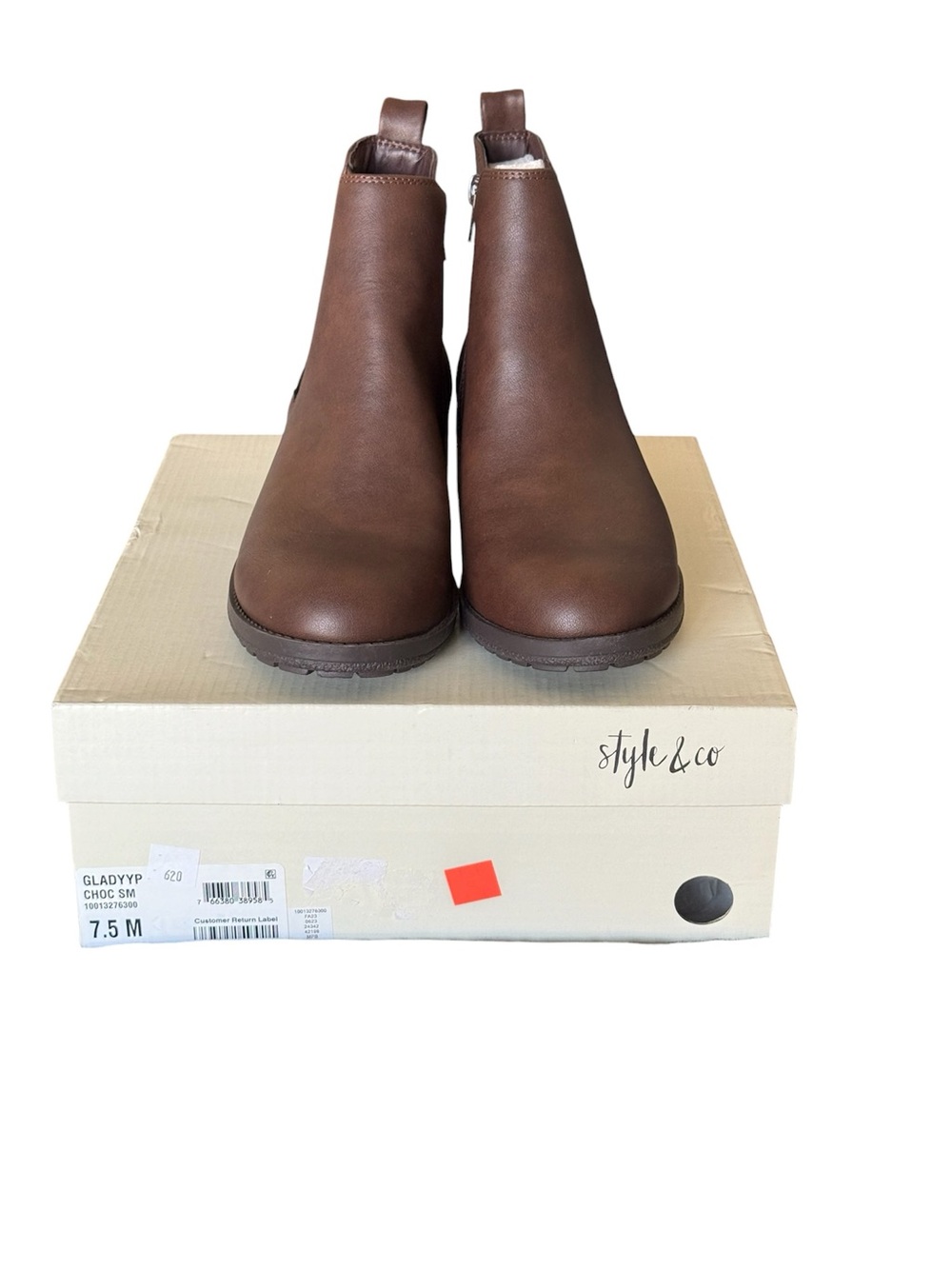 Style & Co. Chocolate Brown Chelsea Ankle Boots